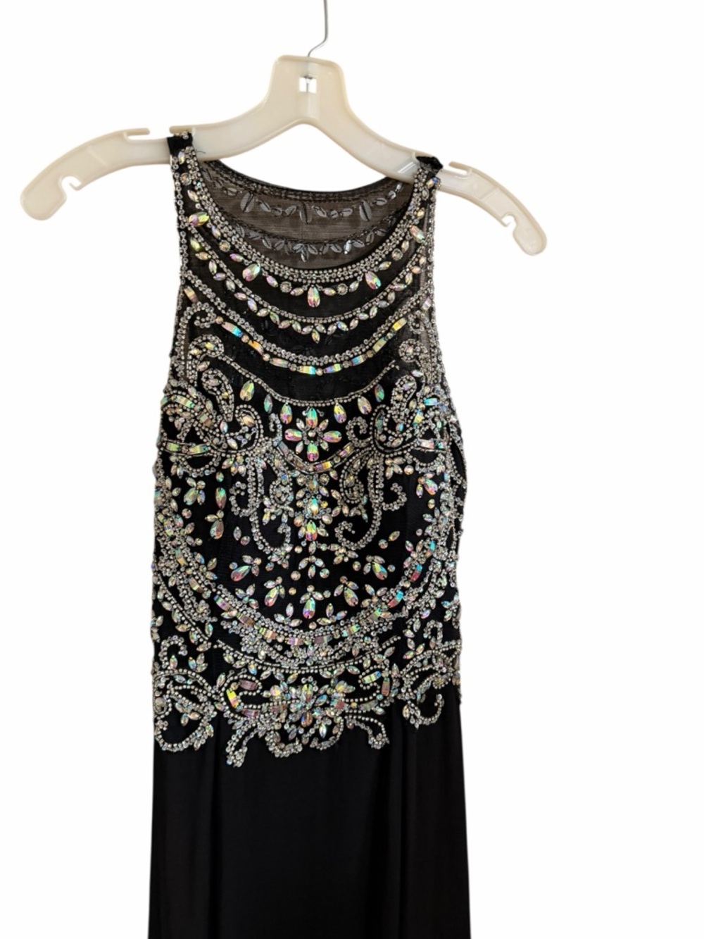 Juliet Beaded Top Long Front slit Prom Dress women's size M - Picture 3 of 7
